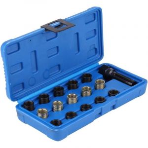 S-giant - Kit Reparation Filetage Bougie 16 pièces Kit d'outils de réparation de Filetage de Bougie d'allumage, Taille du Filetage M14 x 1,25mm,
