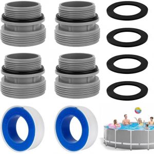 Adaptateur de Tuyau de Piscine,Adaptateur de Tuyau de Rechange,Raccord Pompe Piscine,Adaptateur pour Tuyau de Piscine,pour Tuyau de Piscine
