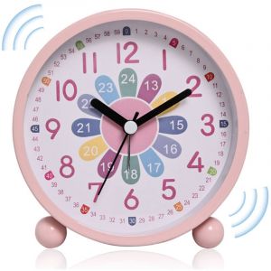 Tuserxln - Réveil, réveil pour enfants numérique sans tic-tac, réveil d'apprentissage silencieux, horloge d'apprentissage, horloge pour enfants,