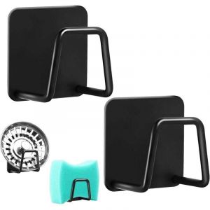 2 Pi&egrave;ces Porte Eponge Evier Cuisine, Porte Eponge Evier Auto Adhesif, 304 INOX, Support Eponge INOX, Support Eponge Evier Cuisine pour Le Rangement