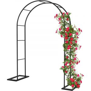 Brisunshine - Arche Jardin pour Rosiers Plantes Grimpantes, 188x230cm Metal Arceau à Rosiers, Arche de Rosiers Vigne Mariage, Pergola Tonnelle de