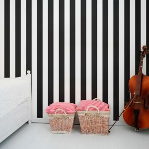 Superfresco Easy - Papier peint intiss&eacute; Rayures Gravure Duplex 1005 x 52cm Noir, Blanc