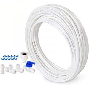 Kit de connecteur de r&eacute;frig&eacute;rateur de tube d'alimentation en eau de 10 m pour r&eacute;frig&eacute;rateur europ&eacute;en &agrave; double r&eacute;frig&eacute;rateur (tube 1/4 ")