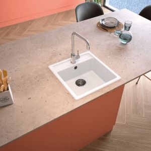 CAREA - Evier &agrave; encastrer ESSENTIA Blanc