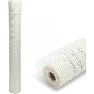 Swanew - Armature fibre de verre treillis, toile de renfort 50m², tissu de renfort en fibre de verre, 4x4 mm Blanc