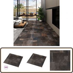 Vidaxl - Dalles de plancher autoadhésive 20 pcs pvc Structure à bois - Carrelage Pvc - Dallettes De Sol - Planchers Autocollants - Revêtement De Sol
