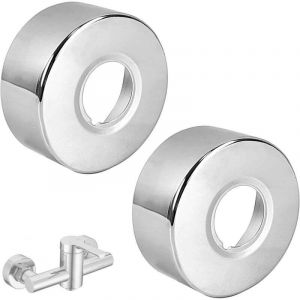 2 Pi&egrave;ces Rosace Robinet, 66 25 30 MM Rosace Mitigeur Douche, Acier Inoxydable Rosace, Diam&egrave;tre Int&eacute;rieur de 6 Points Cache Tuyau Plomberie, Epaissir