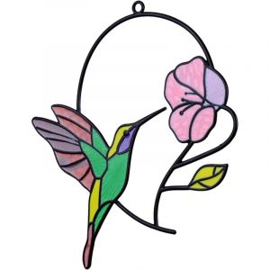 Ornement de Colibri pour fen&ecirc;tre, Colibri fen&ecirc;tre Pendentif, Attrape-Soleil pour fen&ecirc;tre d'oiseau, Ornement Fen&ecirc;tre D'oiseau m&eacute;tal, Colibri en m&eacute;tal