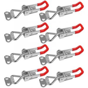 Lot de 8 Loquets &agrave; Bascule R&eacute;glables Sauterelle de Serrage GH-4001, Capacit&eacute; de R&eacute;tention de 165KG/363.7lbs, Pour Fixation et Serrage Rapides