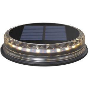 Lot de 1 Lumi&eacute;re Solaire Ext&eacute;rieur Blanc chaud 2500K Etanche IP65 Lampe Solaire Spot Encastrable Pour Chemin Jardin Terrace Cour Pelous