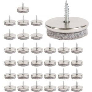 Patins Meubles - 32 Pack Patin De Chaise, 28mm Diameter Patin Chaise. Patin Meuble Ave Feutres &eacute;pai De 5mm Sont Une Protection Id&eacute;ale Du Pied De