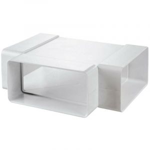 La Ventilazione - Té pour tube Ventilation rectangulaire 150 x 70 mm Blanc - First Plast