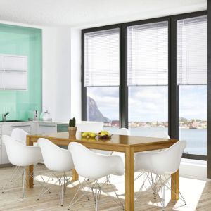 Madecostore - Store v&eacute;nitien aluminium 25mm h250cm - Blanc - L150 x H250cm