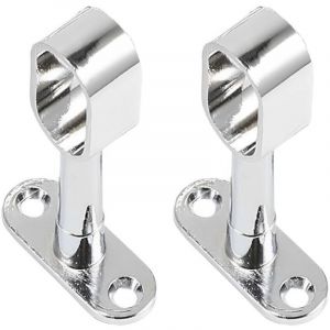 Lot de 2 Support Tringle PenderieSupport pour Barre Penderie Ovale Support Central de Tube pour Armoire Penderie Vetement,Tringle Rideau Plafond