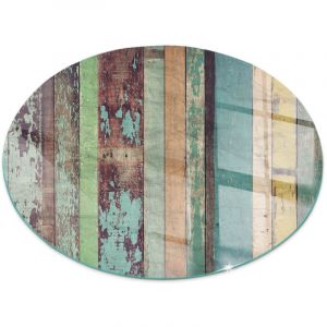 Plaque de protection de sol en verre tremp&eacute; pour chemin&eacute;e ou po&ecirc;le &agrave; bois pare-feu contre les &eacute;tincelles Planches dans diff&eacute;rentes nuances Ronde 50 cm