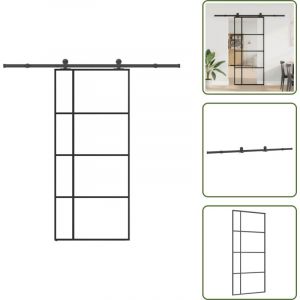 Vidaxl - Porte coulissante avec kit de quincaillerie 90x205 cm Verre esg - Porte Coulissante - Portes Coulissantes - Porte Coulissante Sur Rail