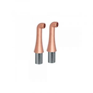 Cristina Ondyna - 2 Colonnettes Hautes 130 Mm Mm3/4' Or Rose Brosse Pvd Robinetterie hydrotherapie CH16034P