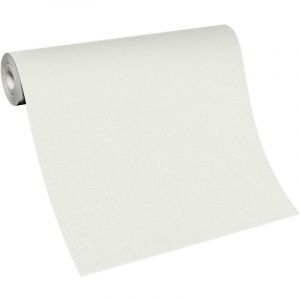 Bricoflor - Papier peint pailleté blanc salon | Tapisserie unie blanche couloir & salon | Papier peint intissé uni clair surface vinyle pour couloir