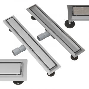 Granitan - bonde de douche sous carrelage 60 cm acier 2en1 siphon de douche receveur de douche entero