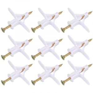 100 Pi&egrave;ces Fixations pour Plaques de Pl&acirc;tre (50 Chevilles, 50 Vis), Chevilles Et Vis pour Plaques de Pl&acirc;tre, Ancres Chevilles et Vis pour Fixations