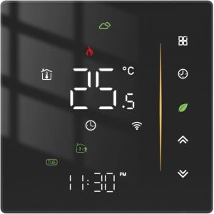 WiFi Thermostat Intelligent pour chaudi&egrave;re &agrave; gaz, Programmable Thermostats, Contr&ocirc;le sans Fil Tuya / Smart Life APP / Alexa / Google Home, WiFi