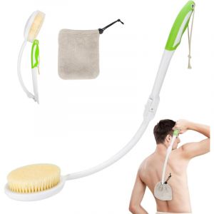 Brosse Dos Douche, Brosse pour le dos Douche, 60cm Brosse dos Douche Long Manche, Brosse pour le Dos, Brosse Douche dos Amovible Pour Personnes