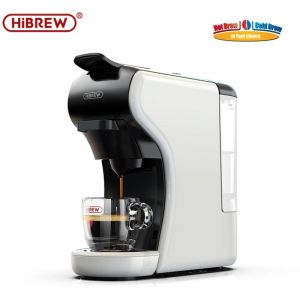 Machine &agrave; caf&eacute; expresso HiBREW H1A 4 EN 1 compatible avec le caf&eacute; moulu Dolce Gusto - Blanc