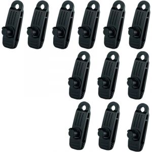 BEBUSINGOTO 12 Pcs Clip de Tente B&acirc;che avec Pince a oeillet pour bache Camping Accessoires pour Tentes, bache Piscine, B&acirc;ches, Auvents, Gazebos Tente-