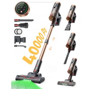 Proscenic - P11 ultra aspirateur balai sans fil - Grand aspiration de 40kpa/400W -Autonomie 40min - Écran intelligent led