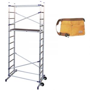 Echafaudage domestique : Hauteur de travail max 4.36m + Ceinture porte-outils - PN/CLI-CEINTURE