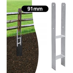 Swanew 6x h Support de poteau H-ancre Ancre de poteau Pied de poteau Patte de poteau 91x600mm