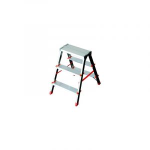 E'chelle de monte'e double e'chelle en aluminium e'chelle 3 e'tapes tabouret domestique made in italy