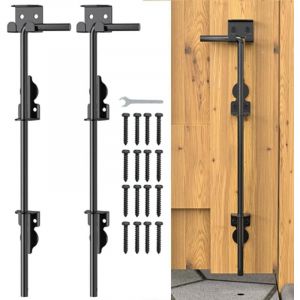 Barre de traction en rotin de 45,7 cm, robuste, pour clôture en bois, portail en métal, butée de porte, pour bois, PVC, vinyle et métal, lot de 2