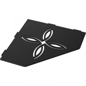 Tablette d'angle murale de douche en inox Floral L.195mm - Noir mat