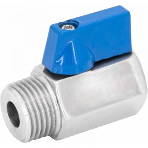 Aougo - 3/8' Robinet &agrave; boisseau sph&eacute;rique monobloc, poign&eacute;e &agrave; levier, filetage int&eacute;rieur, filetage m&acirc;le, robinet, adaptateur pour l'industrie, le