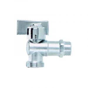 Inferramenta - robinet a bille pour branchement lave-linge lave-vaisselle en acier chromA 1/2 x 3/4