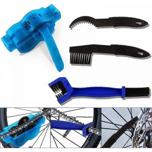 Jalleria - Nettoyeur Chaine Velo, Nettoyeur de Chaîne de Vélo, 4 Pièces Kit de Nettoyage pour Vélos, avec Brosse de Nettoyage de Chaîne, Nettoyage de