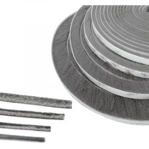 Joint Brosse Porte, 5 m(l) x 9 mm(B) x 23 mm(D), Gris, Joint Fenetrepour Lsolation Phonique Porte, Joint Brosse Adhesif, Joint Brosse Porte