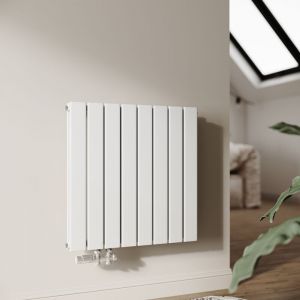 Sonni - Radiateur eau chaude en acier Conception murale Vertical Radiateur chauffage central 630x619mm Panneau Double Blanc (774W)
