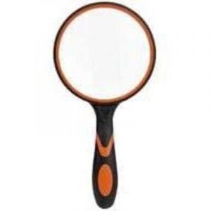 Grande loupe de lecture en verre pour livres scientifiques, journaux, lecture, insectes, passe-temps, observation de qualit&eacute; sup&eacute;rieure,Noir et orange