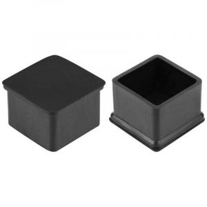 Embouts de pieds de chaise en caoutchouc 40 mm x 40 mm, embouts carr&eacute;s pour pieds de table, lot de 4