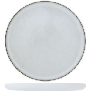 Assiette plate &laquo; Lily white &raquo; blanche/verte