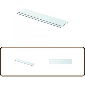 Vidaxl - Panneaux d'étagère 2 pcs Verre Transparent 70x15 cm - Etagere Murale - Étagère Transparente - Étagère Verre Trempé - Décoration Murale