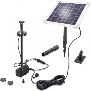 Kit pompe de bassin solaire 6/220 led avec accumulateur 6,4V/1,5Ah 101932 - Esotec