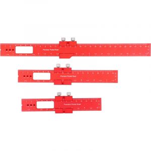 R&egrave;gle coulissante en m&eacute;tal, 3 pi&egrave;ces, marquage d'arr&ecirc;t m&eacute;trique en pouces, Type T, mesure de tra&ccedil;age CNC, r&egrave;gle de travail du bois en aluminium 16 20