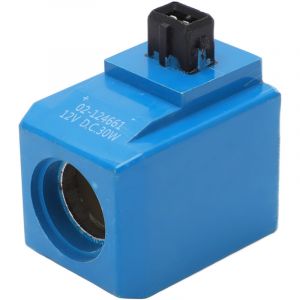 Jeffergarden Bobine de sol&eacute;node 02-124661 12V 30W remplacement de bobine d'&eacute;lectrovanne d'excavatrice &agrave; broches rondes pour JCB 3c 3cx 3d 3dx 4c 4cx