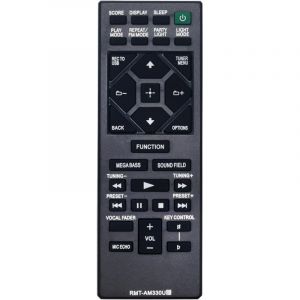 RMT-AM330U T&eacute;l&eacute;commande Rechange pour Sony Audio System HCD-SHAKEX30 MHC-V21D MHC-V71 MHC-V71D MHC-V50D MHC-V13 MHC-V50 MHC-V77DW MHC-V21 MHC-V77W