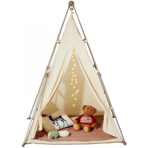 Mophorn - Tente de jeu pour enfants, tente tipi pour enfants de 1 à 5 ans, tente pliable pour tout-petits avec tapis, sac de transport, fenêtres,