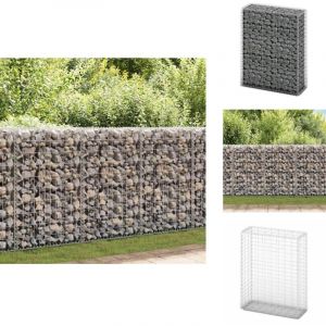 Vidaxl - Panier de gabion avec couvercle Fil galvanisé 100 x 80 x 30 cm - Panier De Gabion - Clôture Métallique - Mur De Soutènement - Décoration
