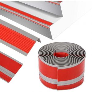 Ej.Life Nez de marche profil&eacute; d'escalier, PVC, adh&eacute;sif et antid&eacute;rapant, bande de bordure, 52.5cm